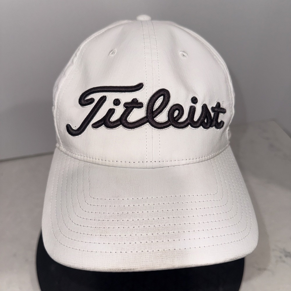 Titleist Golf Hat white Adjustable Pro V1 FJ FootJoy Performance Cap Mens